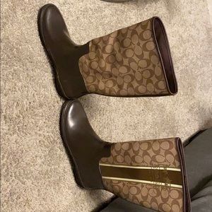 NWOT Coach Rainboots size 10